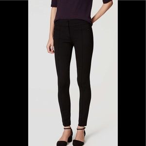 Loft Zip Pocket Pintucked Ponte Leggings 6p